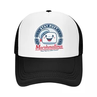 classic stay puft marshmallows ghostbusters trucker hat for women men breathable baseball cap sun protection snapback caps