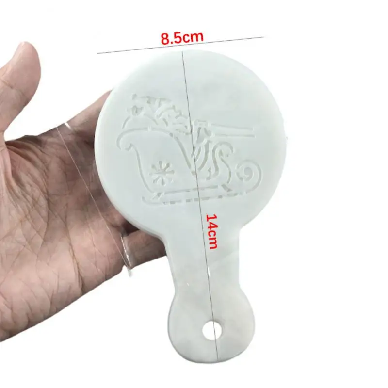 

Пластиковая гирлянда, шаблон для распыления кофе и пены, декоративные трафареты для молочного торта, форма для капучино, форма для рисовани...