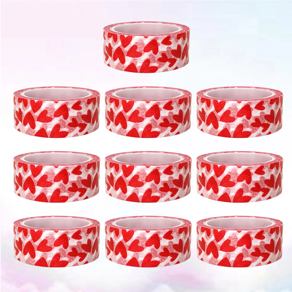 

10 Rolls Book Album Paper Tape Wedding Stickers Favors Stationery Decorations Ceremony