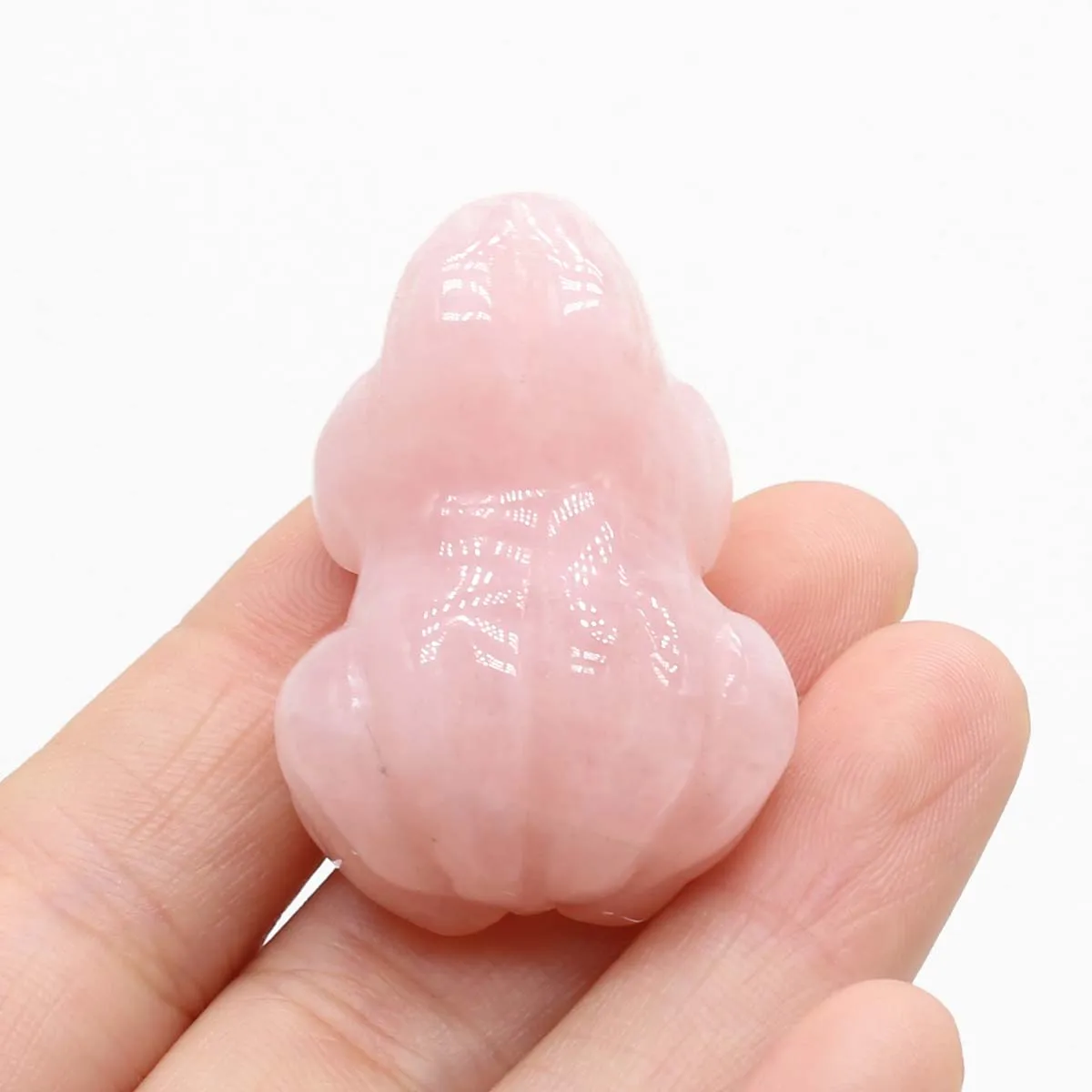 

Натуральный камень в форме лягушки, украшение для дома, исцеление ауры, милые энергетические украшения, розовый кварц, опал, детская комната...