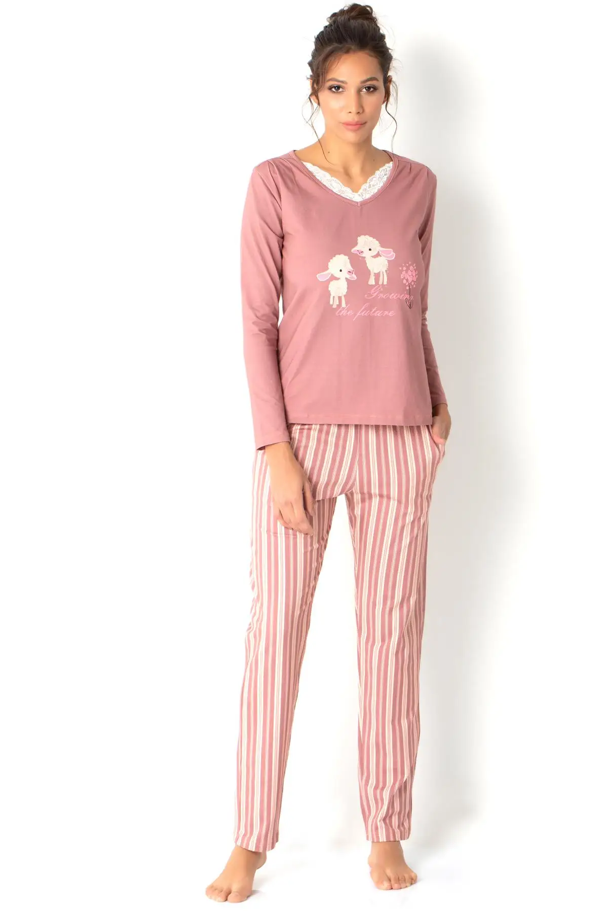 

Pajamas For Women Home Suit Sexy Sleep Set Plus Size Nightgown 2 Piece Breathable Spring And Summer Loose Cotton Pants Fashion