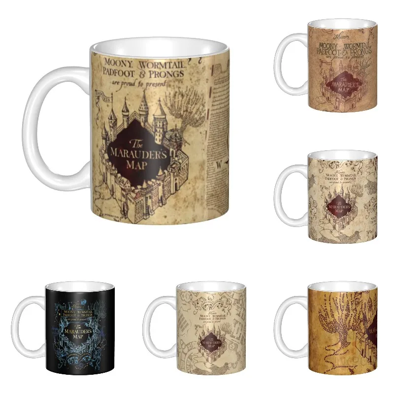 

Personalized Marauders Magic Map Coffee Mugs DIY Personalized Ceramic Milk Tea Mug Cup Outdoor Work Camping Cups And Mugs
