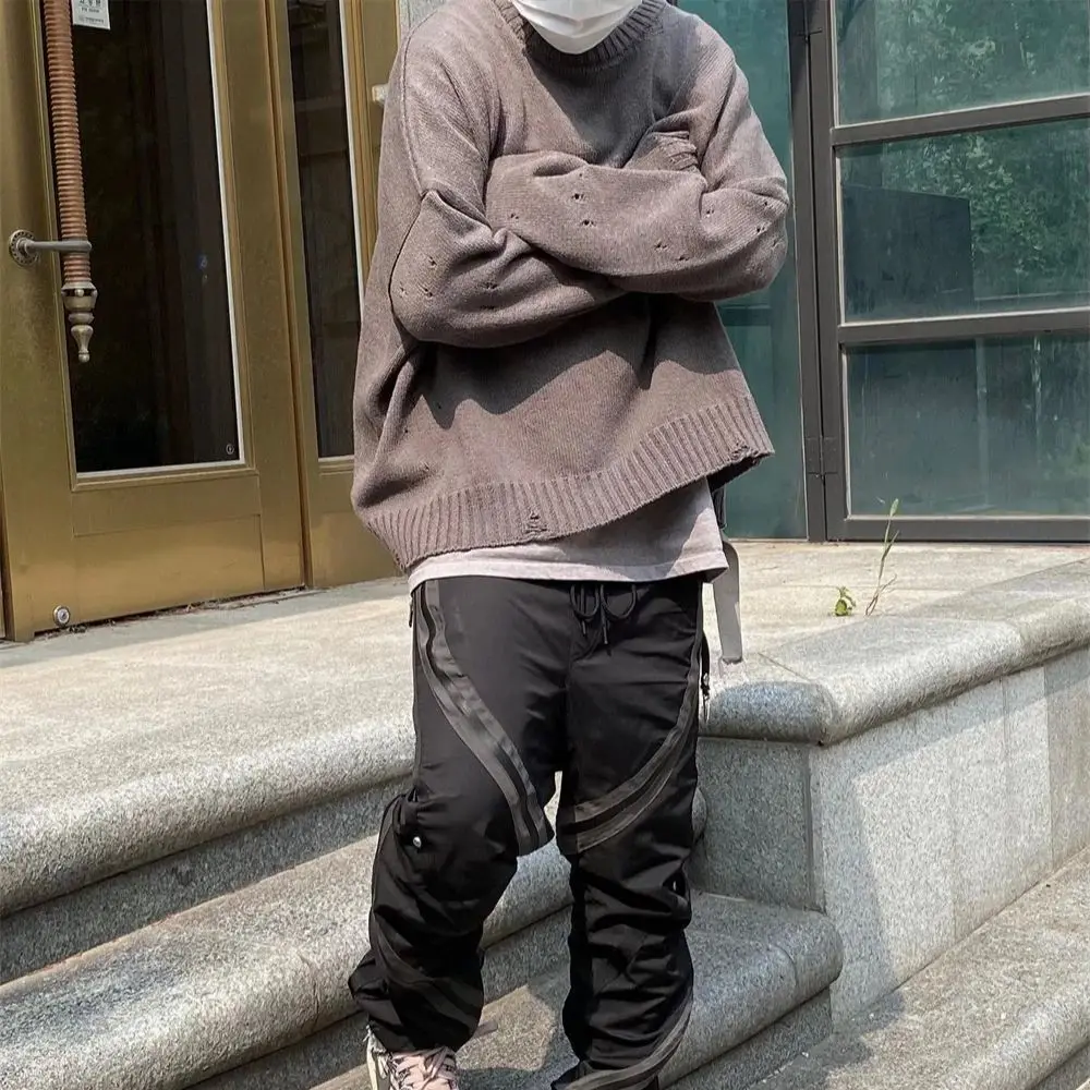 Новинка 2023 от Undermycar модный брендовый изношенный большой свободный свитер с