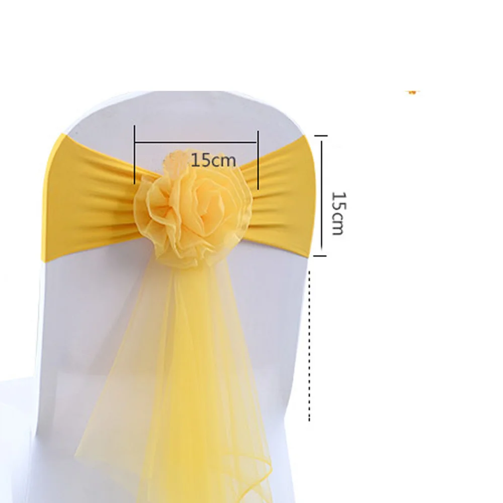 10 шт./компл. прозрачный стул из органзы с поясом чехлы бантом внутреннее уличное