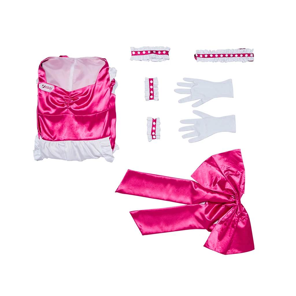 VShojo Maid Cafe Dress 6 Kson Розовый фартук горничной Платье Униформа Официантка Девушки