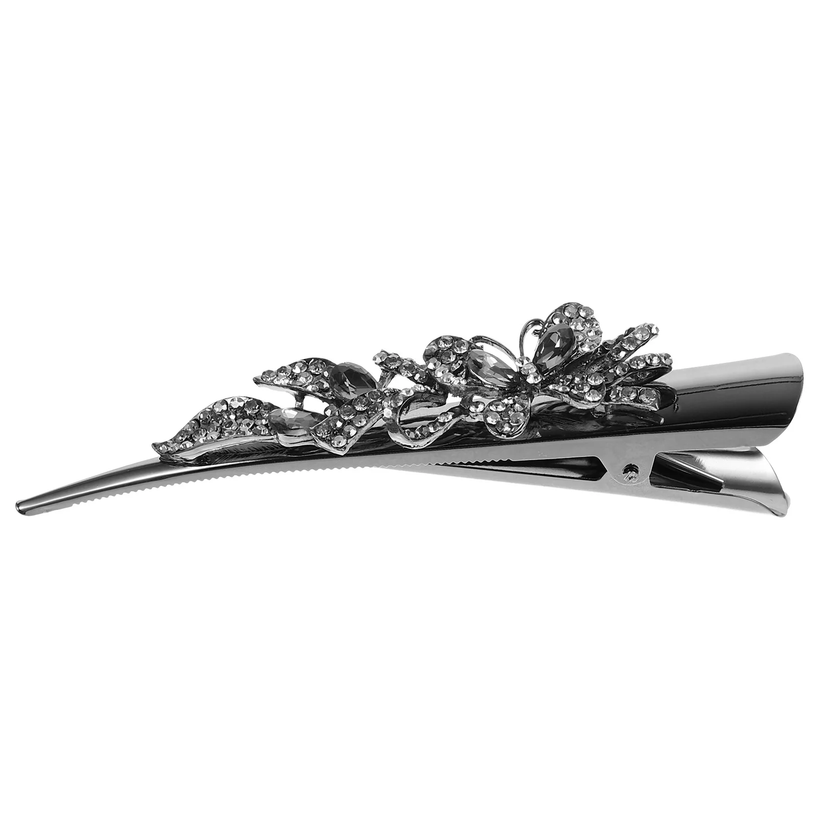 

Hair Barrettes Women Fine Alligator Clips Thick Styling Jeweled Rhinestone Sparkle Sparkly Fancy Duck Billed
