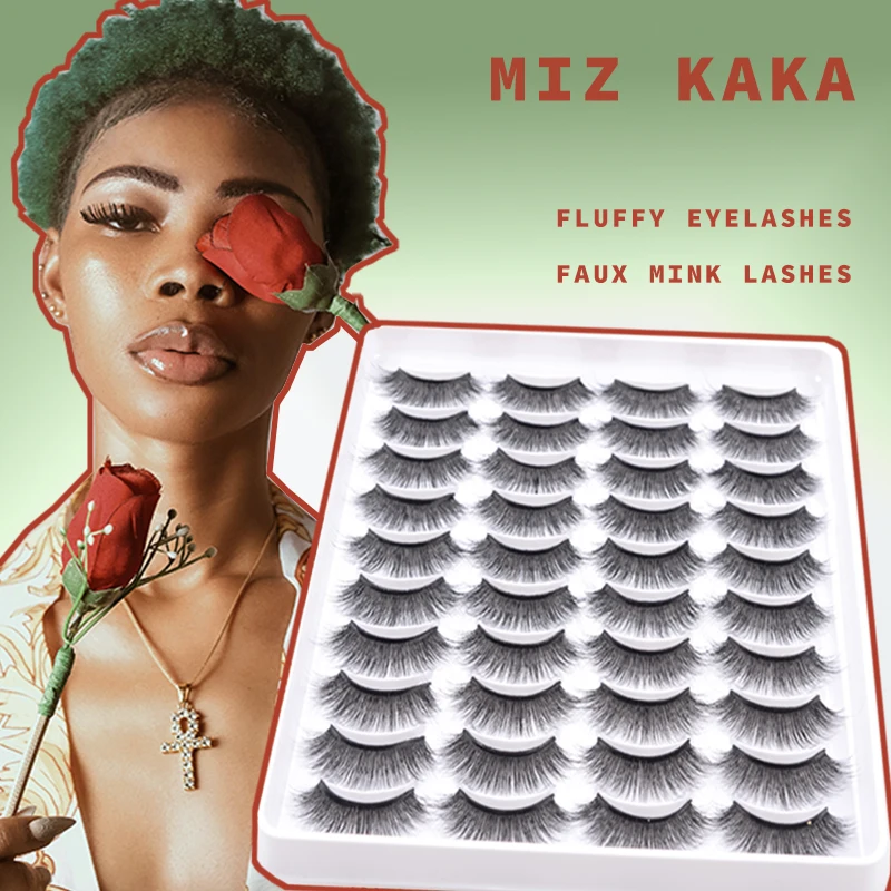 

False Eyelashes 3d Long Wispy Eyelash Extension Fluffy Faux Mink 5/10/20 Pairs Lashes Christmas Dramatic Cosplay Makeup Tools
