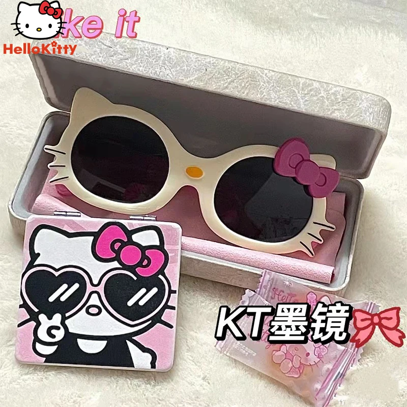 

Hello Kittys Y2K пластиковые солнцезащитные очки Sanrios аниме кавайные крутые игрушки милые забавные стильные украшения Модные солнцезащитные очки ...