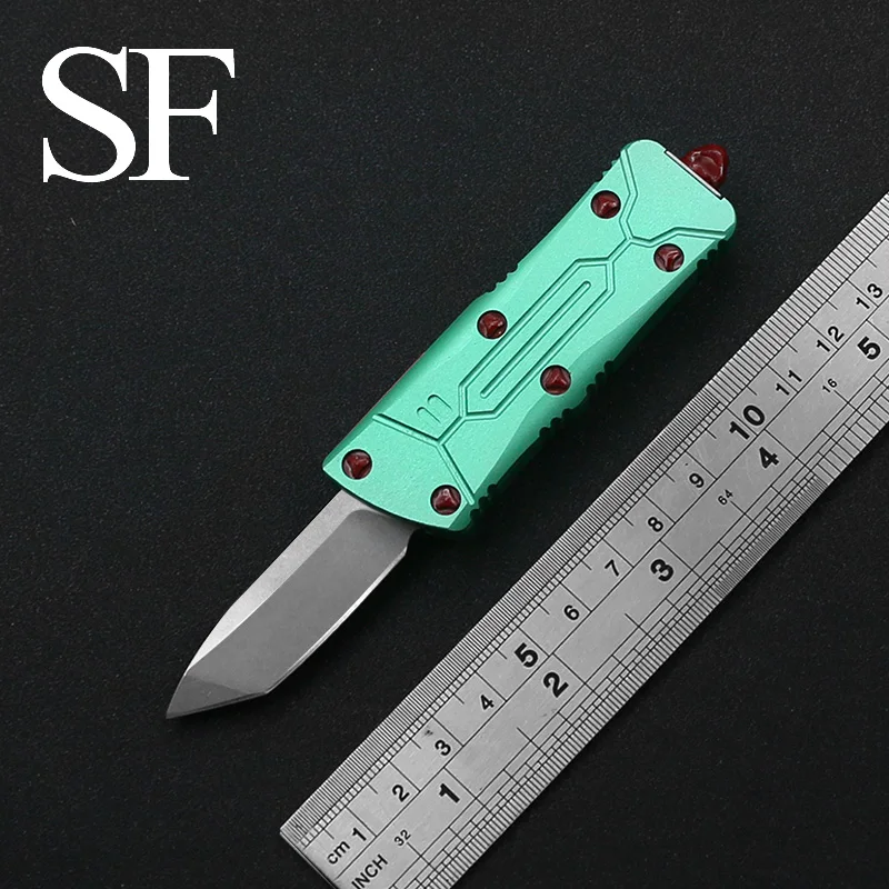 

SF 4 модели OTF Micro Mini Bounty Hunter Охотничий Нож двойного действия авиационная алюминиевая ручка D2 стальной уличный портативный инструмент для повседневного использования