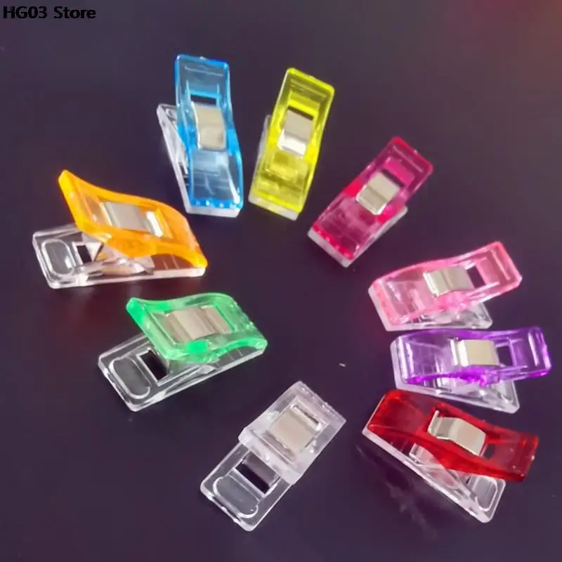 

10/20/50/100 Pcs Clothing Clips Holder Quilting Clip Sewing Clips Multicolor Plastic Clips Fabric Clamps Patchwork Craft Clips