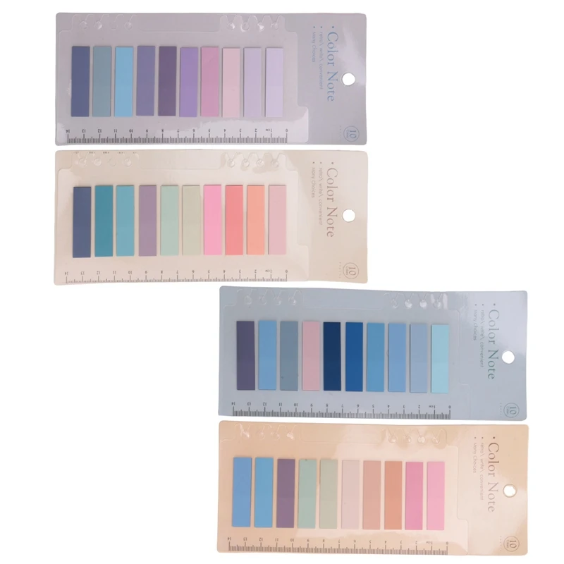 

800 шт. липкие индексные вкладки, 4 листа, индексные вкладки Morandi, записываемые Стикеры для страниц с линейкой для маркировки страниц