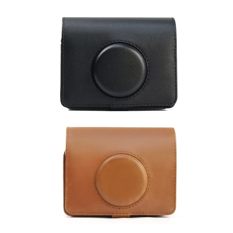

Retro Camera Case PU Leather Protective Cover Portable Storage Bag with Removeable Shoulder Belt Strap for Fuji Instax-Mini EVO