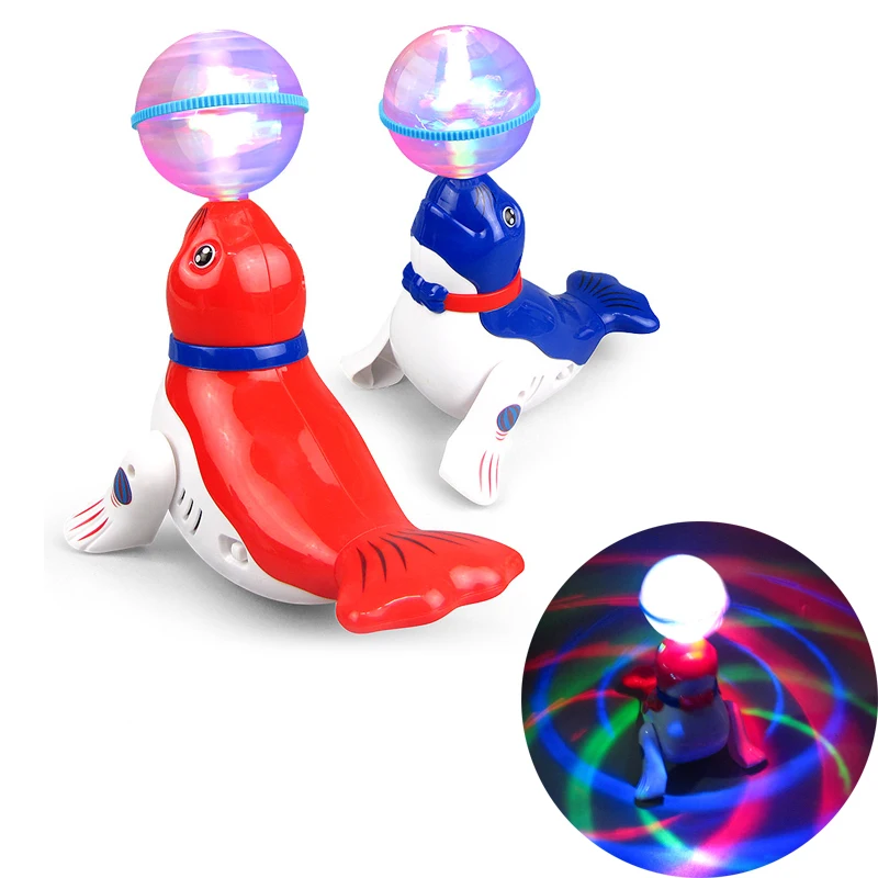 

Electric Music Toy Cartoon Rotating Universal Dancing Sea Lion With Music Projection Lamp Children's Educational Toys Gifts