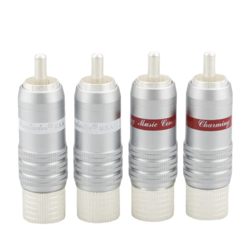 Аудиоадаптер HiFi CMC Посеребренный разъем RCA Немагнитный сигнальной линии