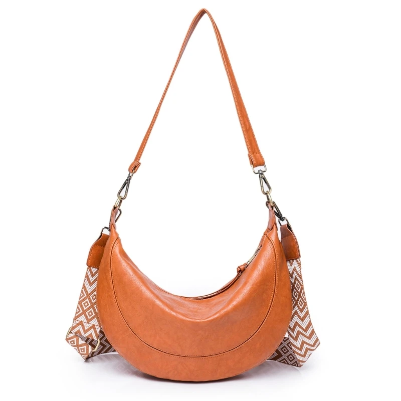 

Women Leopard Guitar Strap Crossbody Bag PU Leather Shoulder Bags Zipper Handbag Purse for Girls