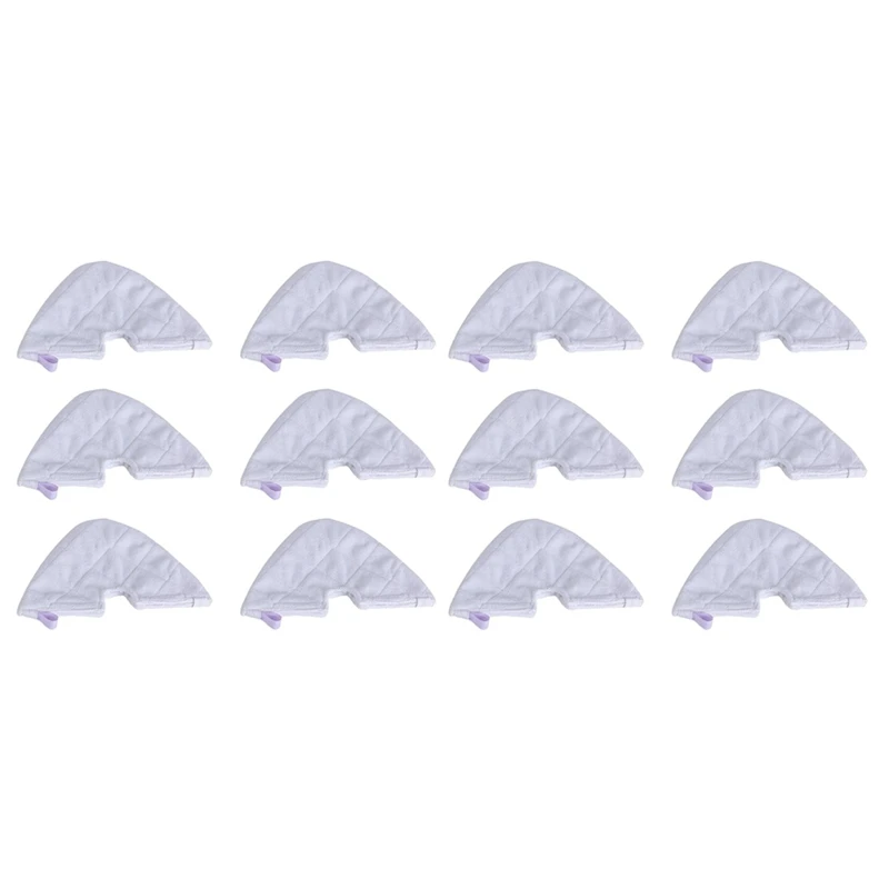 

12Pcs Steam Pocket Mop Pads For Shark Euro Pro Steam Pocket Mop S3501 S3601 S3550, Microfiber Half-Circle Angle Pads