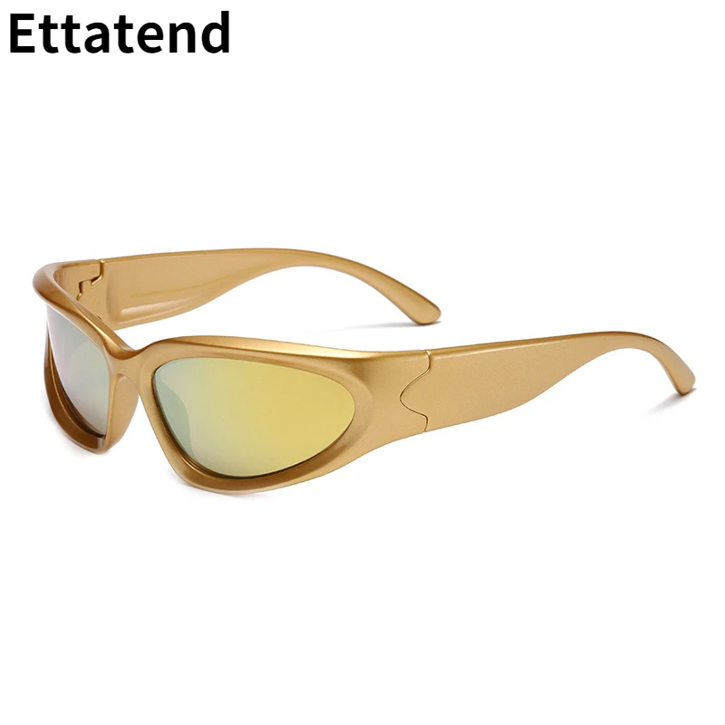 

Модные спортивные солнцезащитные очки Ins в стиле панк Y2K для мужчин и женщин, роскошные брендовые дизайнерские солнцезащитные очки, мужские ...