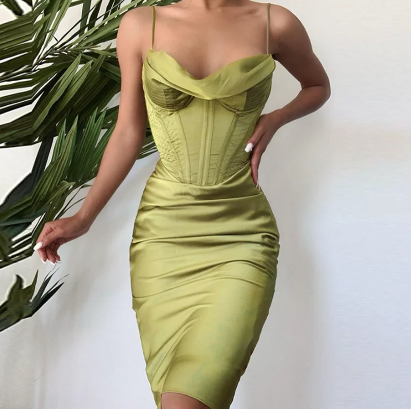 

Женское винтажное платье с юбкой-годе, красное, черное или белое платье с юбкой-годе, оливково-зеленое платье для вечеринки, на лето,