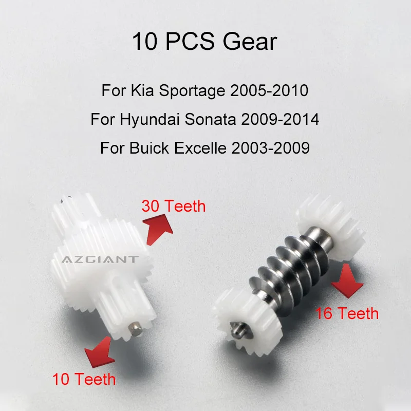 

10 PCS For Kia Sportage Hyundai Sonata Buick Excelle 2009 Car OEM Wing Mirror Folding Inner Power Gear Repair Core Accesseries