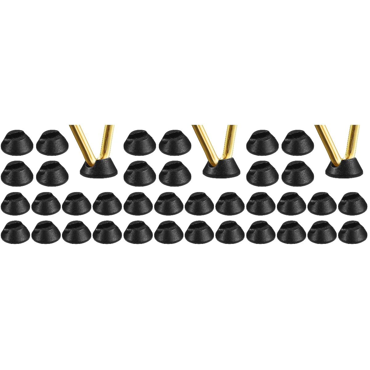 

48 Pcs Hairpin Table Leg Protectors Feet Tight Fit Chair Foot Caps Fastening Tools for Metal Coffee Table Legs