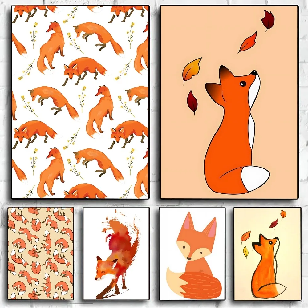 Плакат из аниме Лиса без рамки плакат крафт-бумаги для клуба и бара искусство