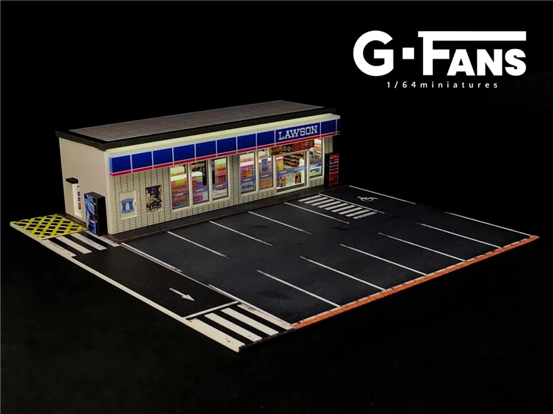 GFANS 1:64 светодиодный ные лампы для гаража литые модели автомобилей LAWSON Star Coffee Shop |