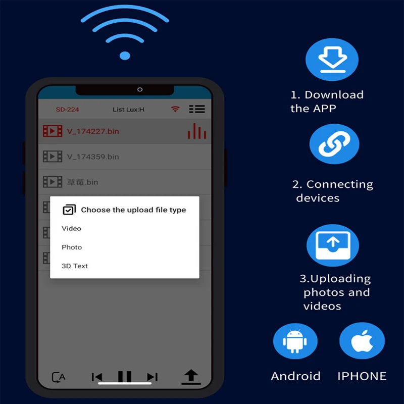 T40 3D голографическая светодиодная вывеска с Wi-Fi |