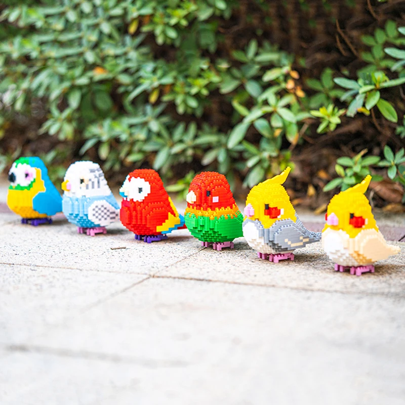 SC попугай Тукан буддигаригар кокатиэль Птица Животные Мини Алмазные блоки