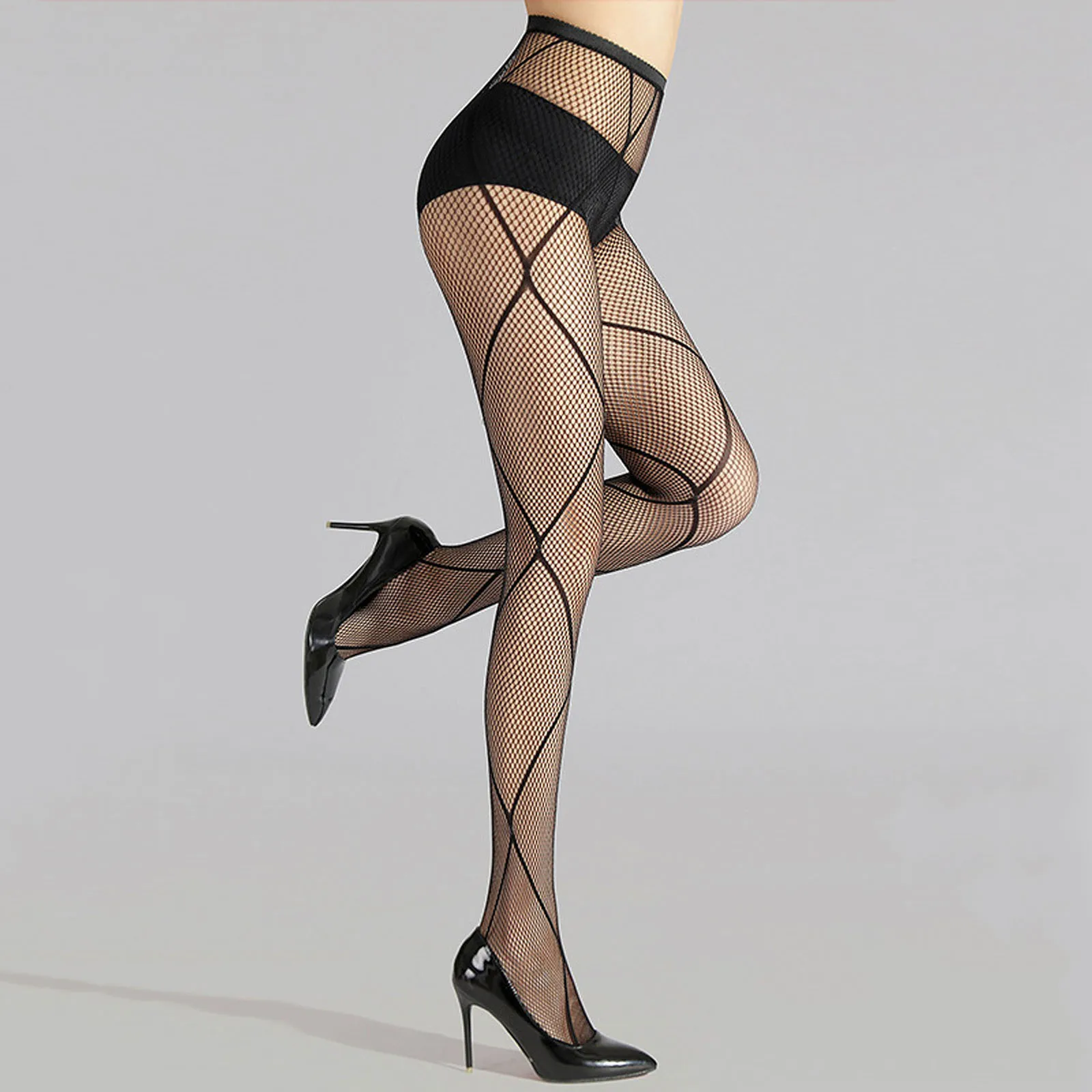 Пикантные женские колготки открытые мягкие кружевные ажурные прозрачные