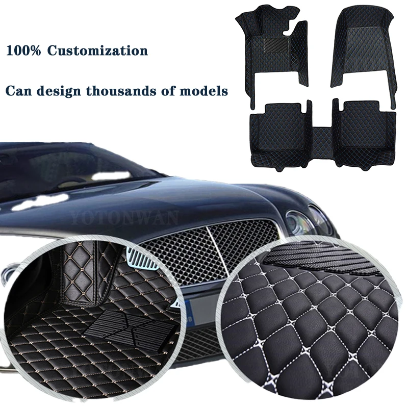 

YOTONWAN High-Quality Leather Custom Car Floor Mat For Renault Fluence 2010-2019 Year Interior Details Car Accessories