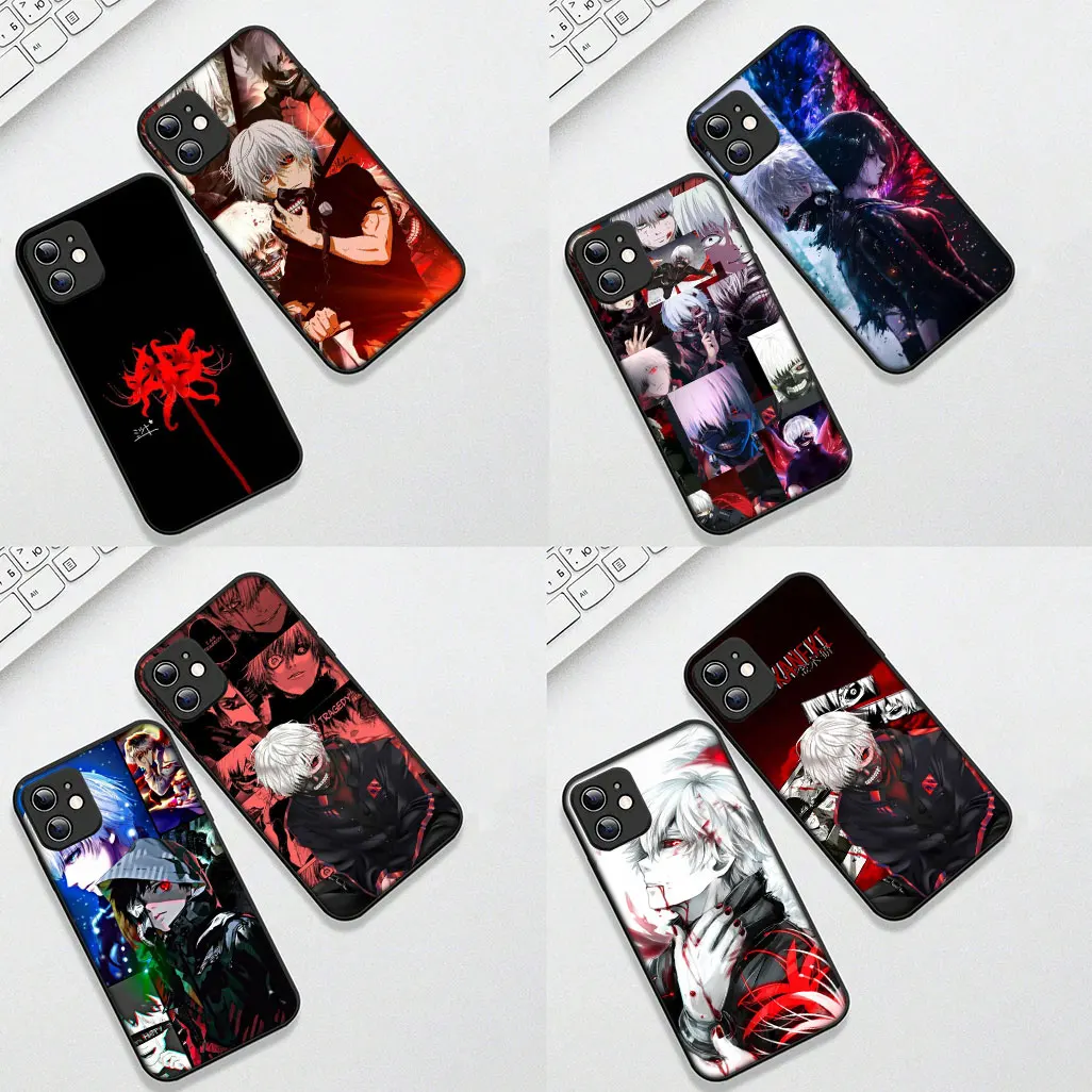 Фото Чехол для телефона Samsung Galaxy A36 A55 S25 S24 S23 FE Ultra Plus S7 Edge S25+ Funda Soft Case Tokyo Ghoul Ken Kaneki Casing №5