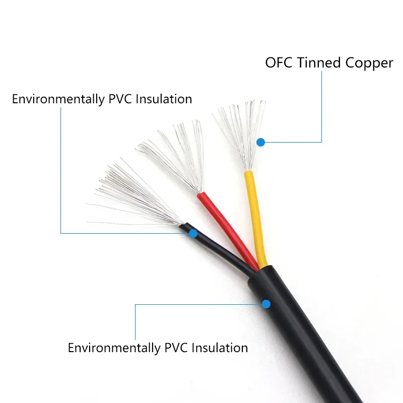 Фото UL2464 Многожильный оболочный провод 30-14AWG 10 9 8 7 6 5 4 3 2 ядра Канальный аудиоизолированный медный кабель Провод управления сигналом 2-10 м №2