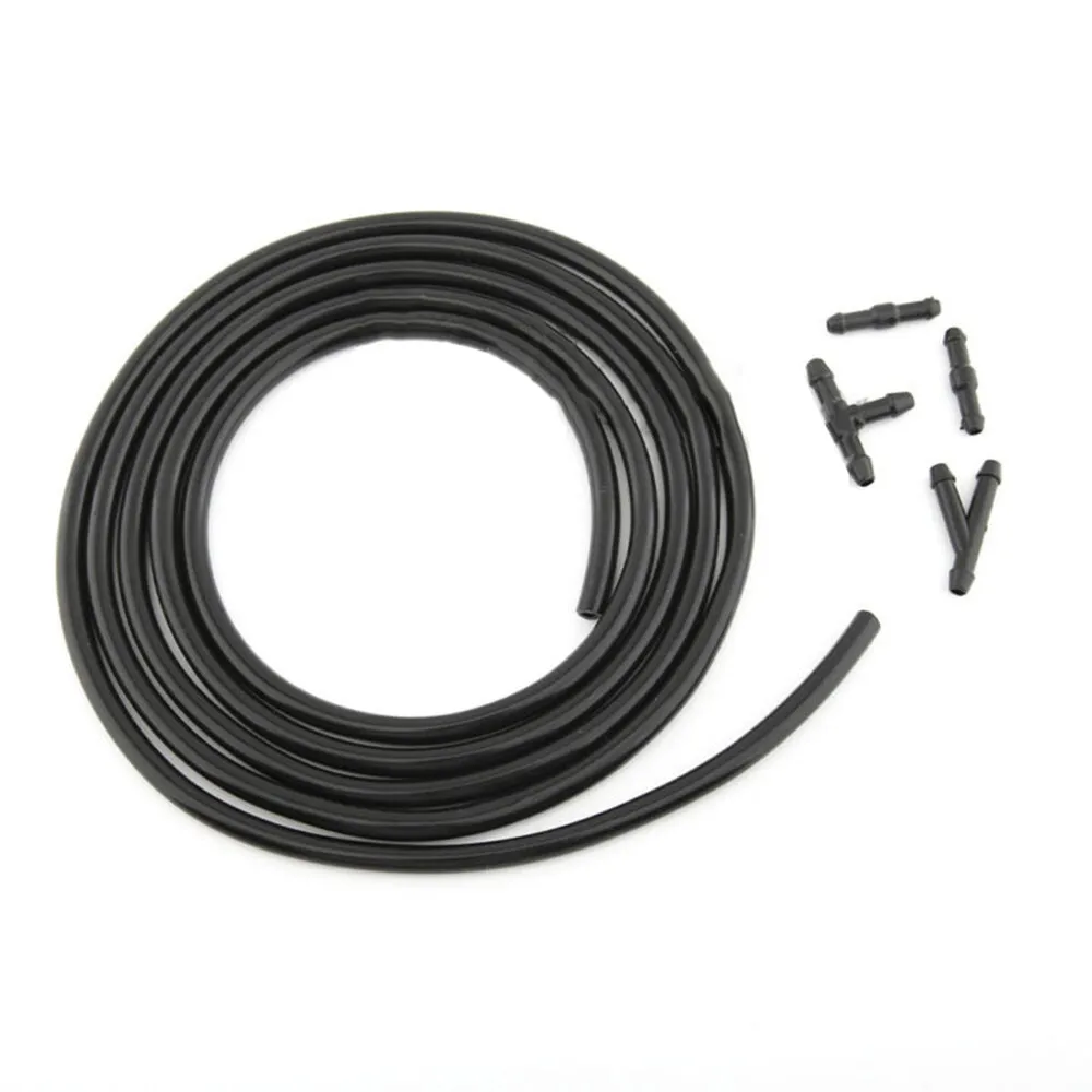 

ABS Plastic+Rubber 1*2 M Hose 4X Hose Connectors For Windscreen Washer