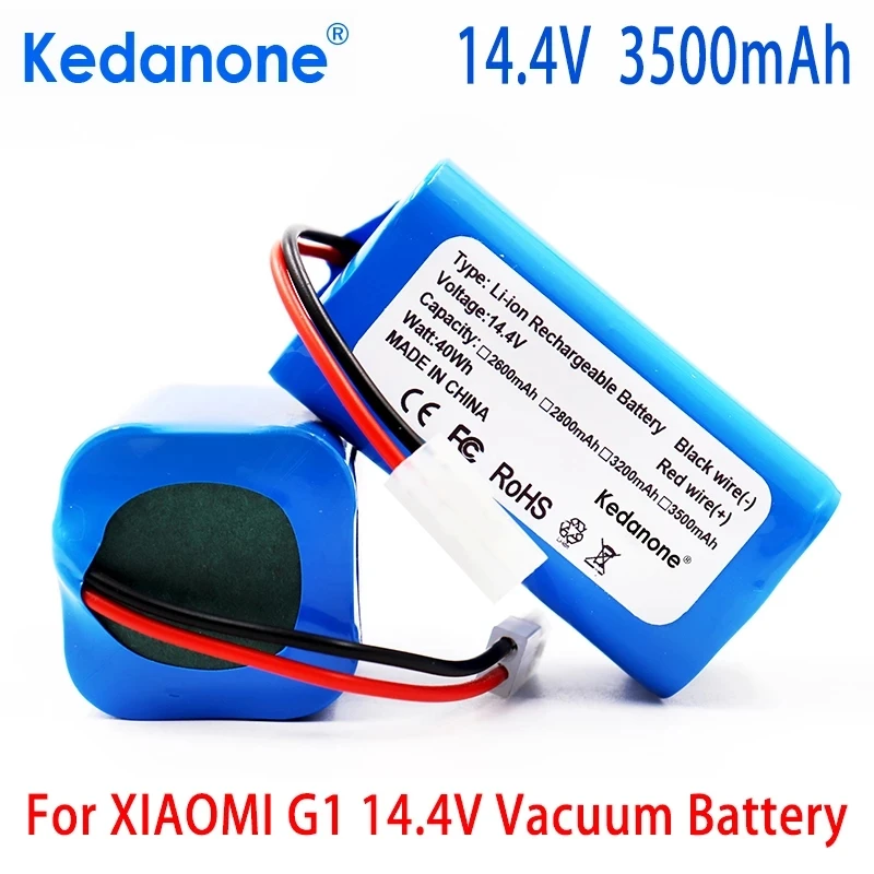 

New 14.8V 3500mAh Li-ion Battery for Xiaomi G1 MI Robot Vacuum-Mop Essential MJSTG1 Robot Vacuum Cleaner 18650 Battery Pack