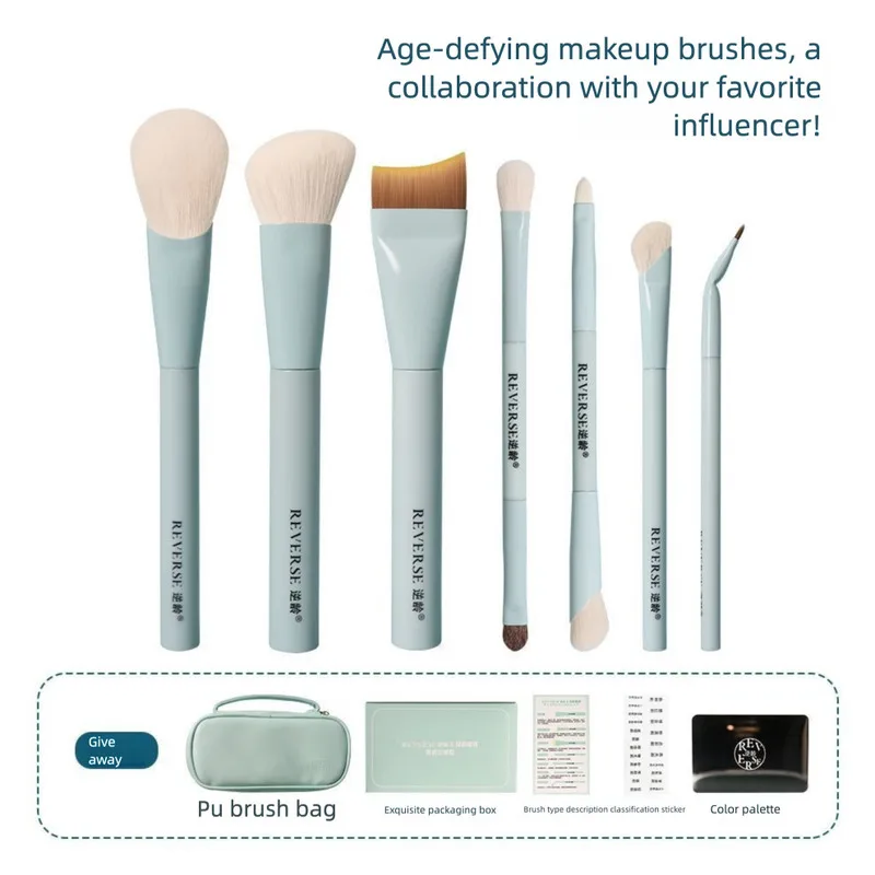 Набор мини-кистей для макияжа Anti-aging X Collaboration: портативные кисти с мягкой щетиной (art.: 3920da1c00b02) - 3920da1c00b02