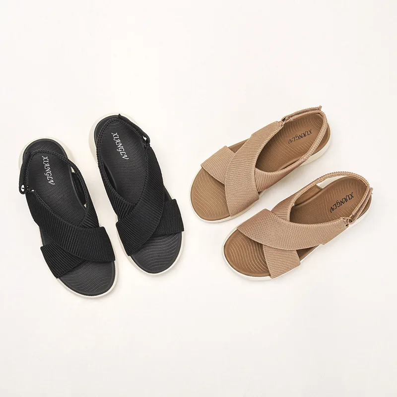 Удобная женская обувь женские сандалии большой размер 2025 летние сабо на каблуке