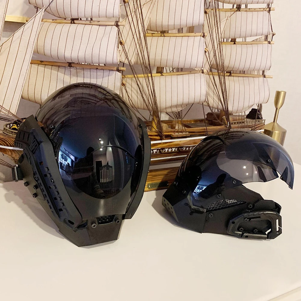 

Cosplay Halloween Mask Futuristic Punk Mask Comfortable To Wear Decoration Mechanical Sci-fi Gear for Men Women