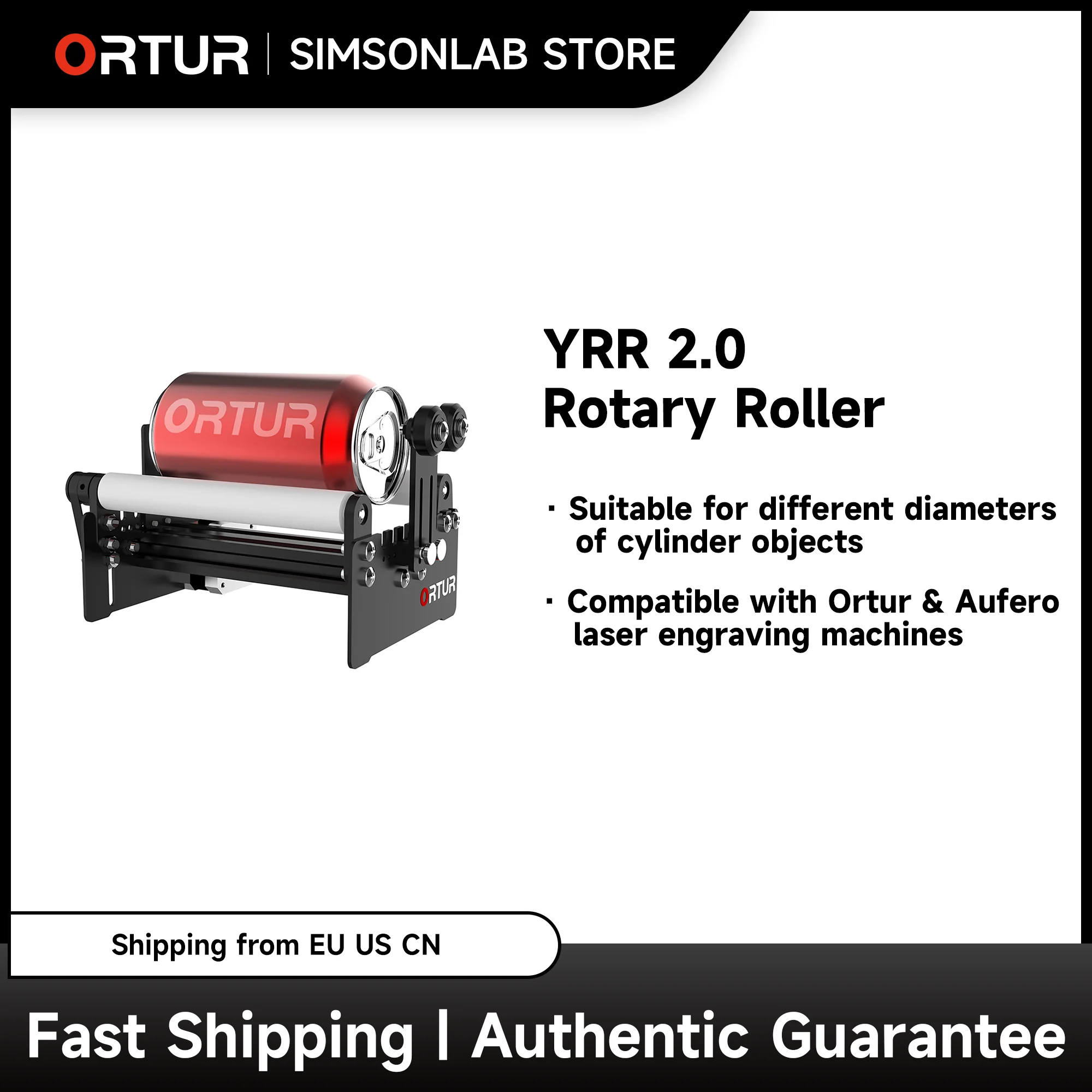 

Ortur Y-axis Rotary Roller with Separable Suppor Laser Engraver Cutter Cylinder Ceramic Glass Metal Mug Bottle Engraving Tools