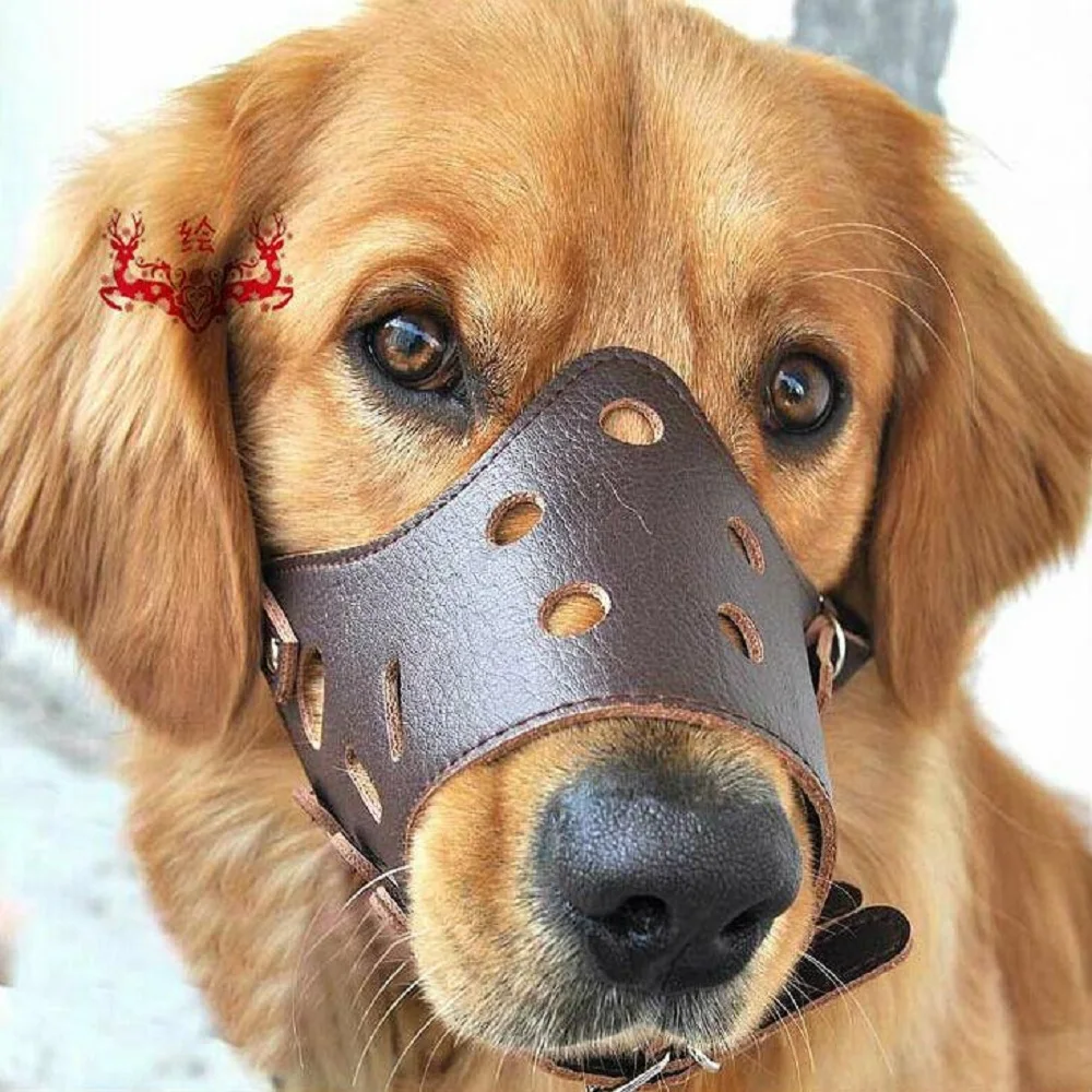 

LHXMAS PET STORE, Высококачественная Регулируемая кожаная тренировочная мягкая корзина для собак, сетчатая детская одежда для лая