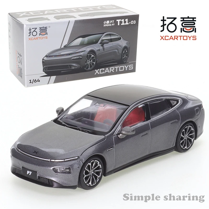 

XCARTOYS 1/64 Alloy Toy Car Miniature Model Xiaopeng P7 Tianchen Grey Friends Gifts Collect Ornaments Kids Toys Boys