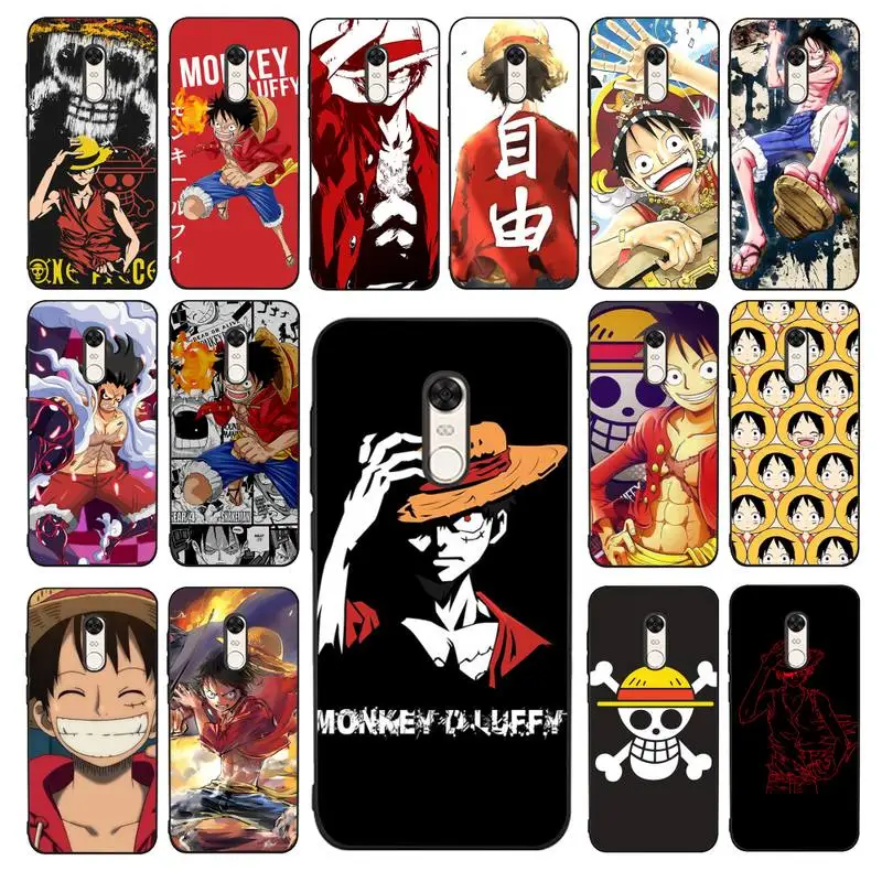 

BANDAI One Piece Luffy Phone Case for Redmi 5 6 7 8 9 A 5plus K20 4X 6 cover