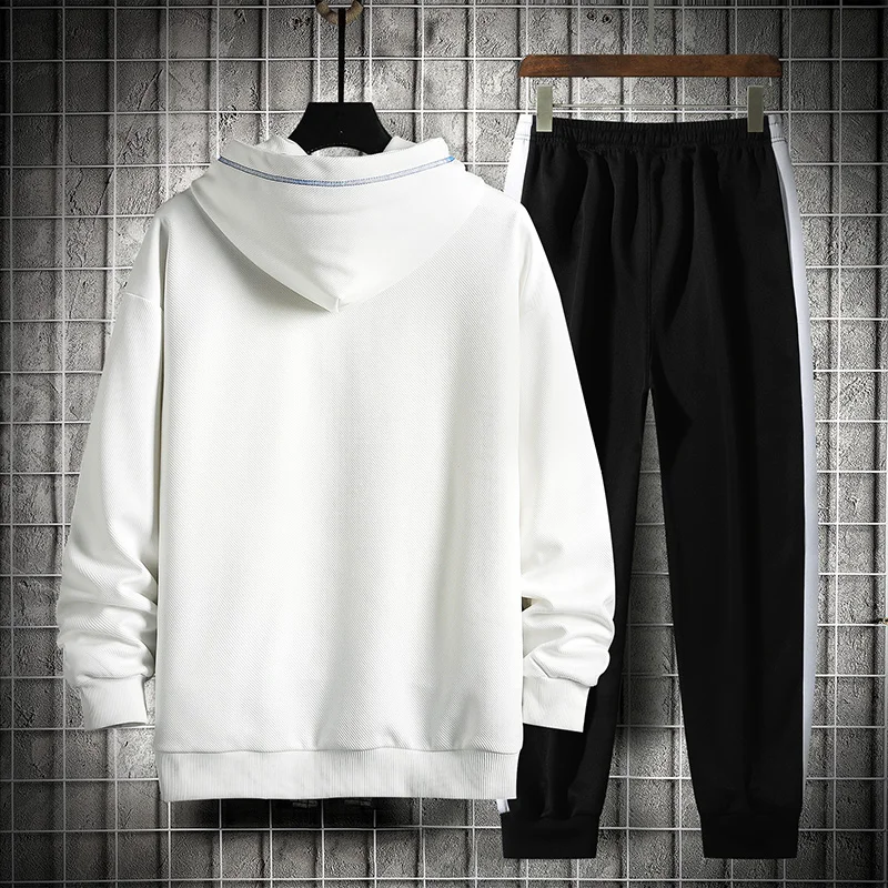 Casual Set Men's Spring and Autumn 2023 New Youth Loose Fit Free Wear Sweatshirt+Sweatpants Two Piece Set Men's Street Clothing