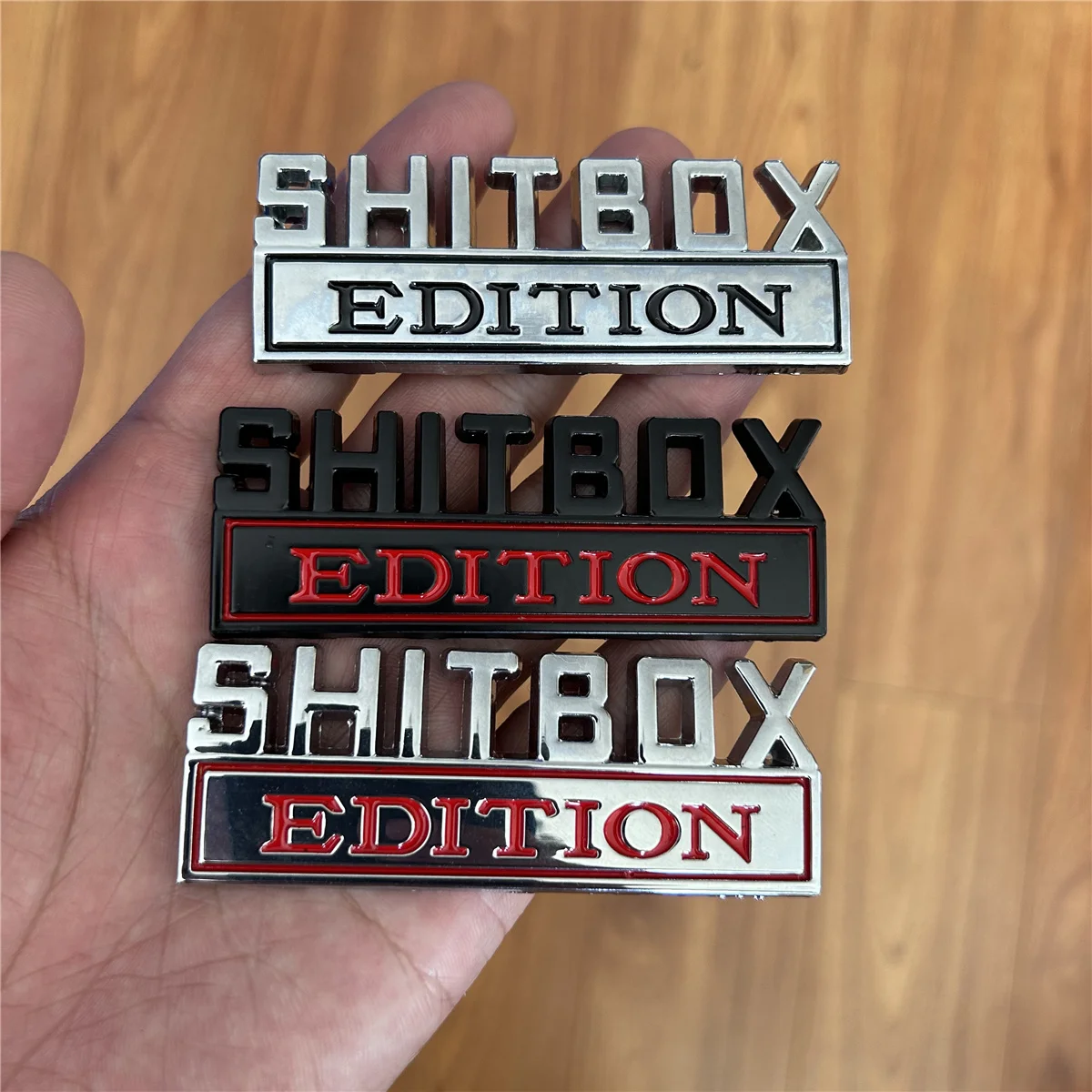 3 цвета 1 шт. 3D эмблема ABS SHITBOX EDITION значок автомобиля хвост боковая наклейка