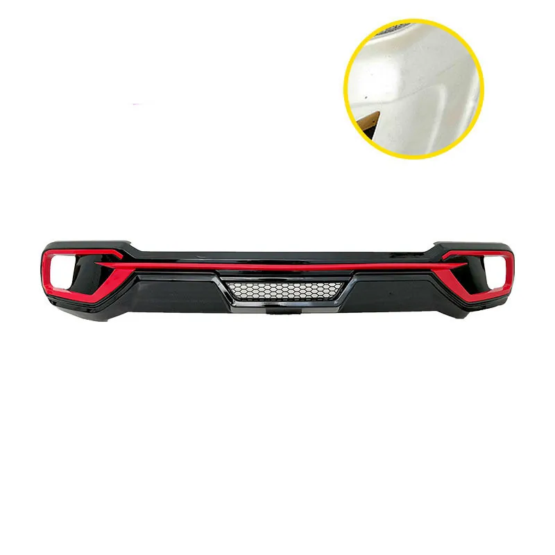 

A RED Second generation material Refit ABS auto car Body parts rear back bumper protector guard for 2015-2021 Toyota Highland