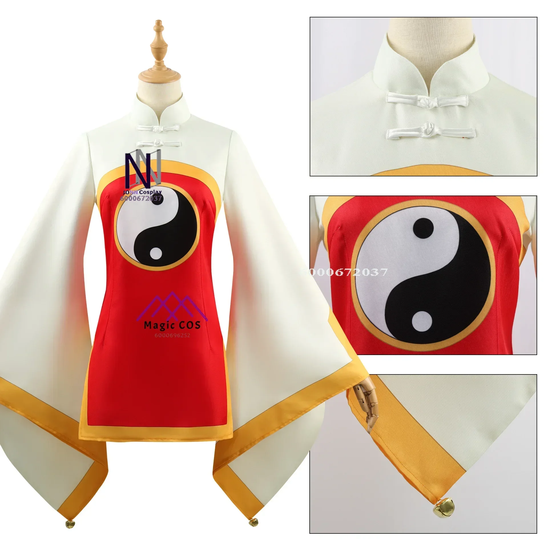 Anime Cardcaptor Sakura Meiling Li Cosplay Costume Best-selling Wig Rose Net Traditional Chinese Dress Set Budget-Friendly