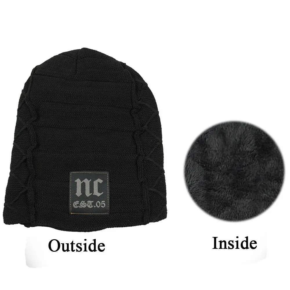 

Hat Sports Outdoor Thick Warm Fashion Men's Hat Wool Cap Knitted Hat Plus Velvet Hat