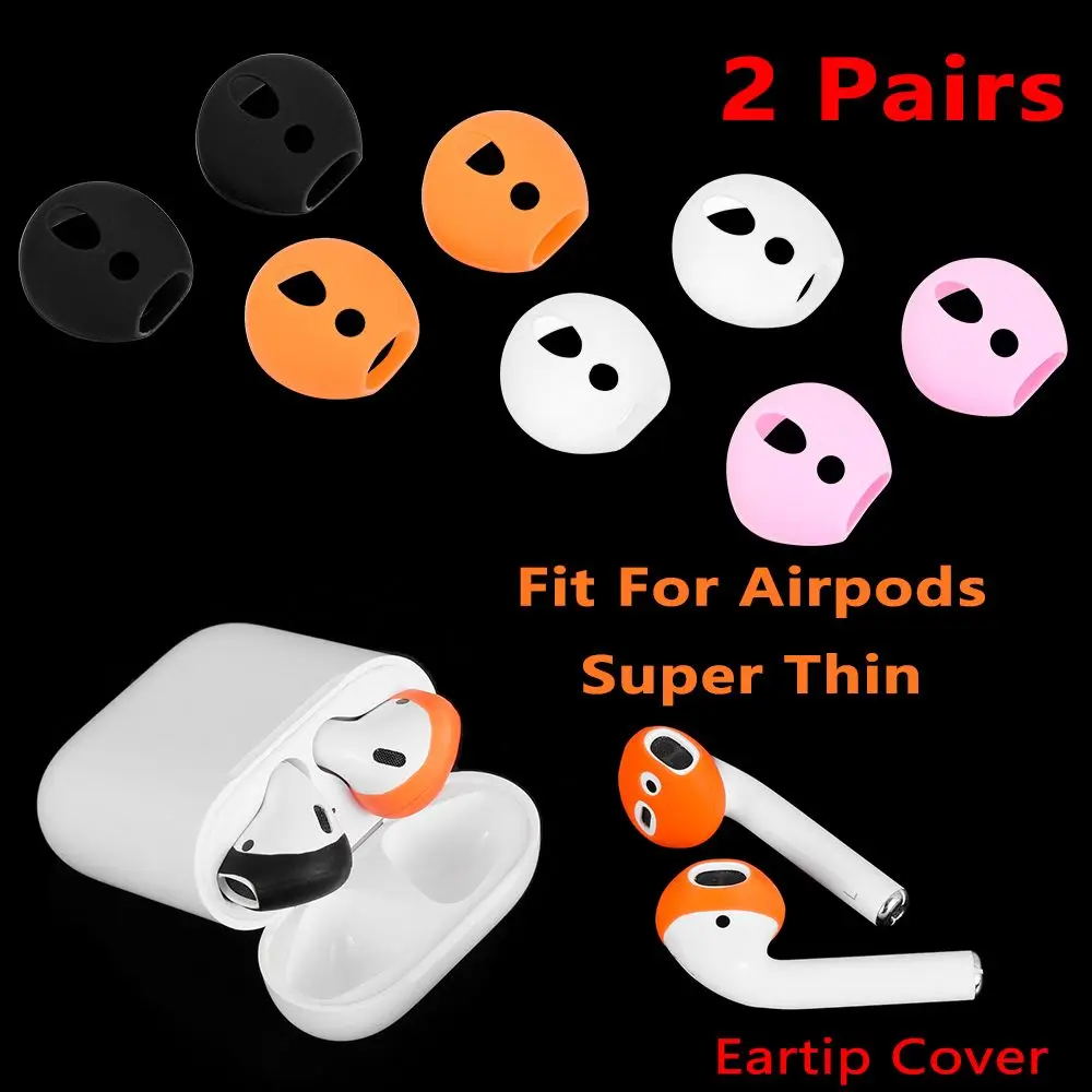 

2 Pairs Earpads Ultra Thin Anti Slip Soft Noise Isolating Silicone Case Cover Replacement Eartips Earphone Tips