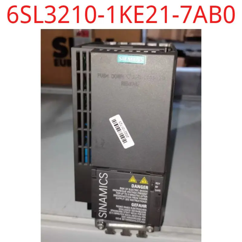 

used Siemens test ok real 6SL3210-1KE21-7AB0 SINAMICS G120C Rated power: 7.5kW with 150% overload for 3 sec. 380-480V3AC+10/-20%