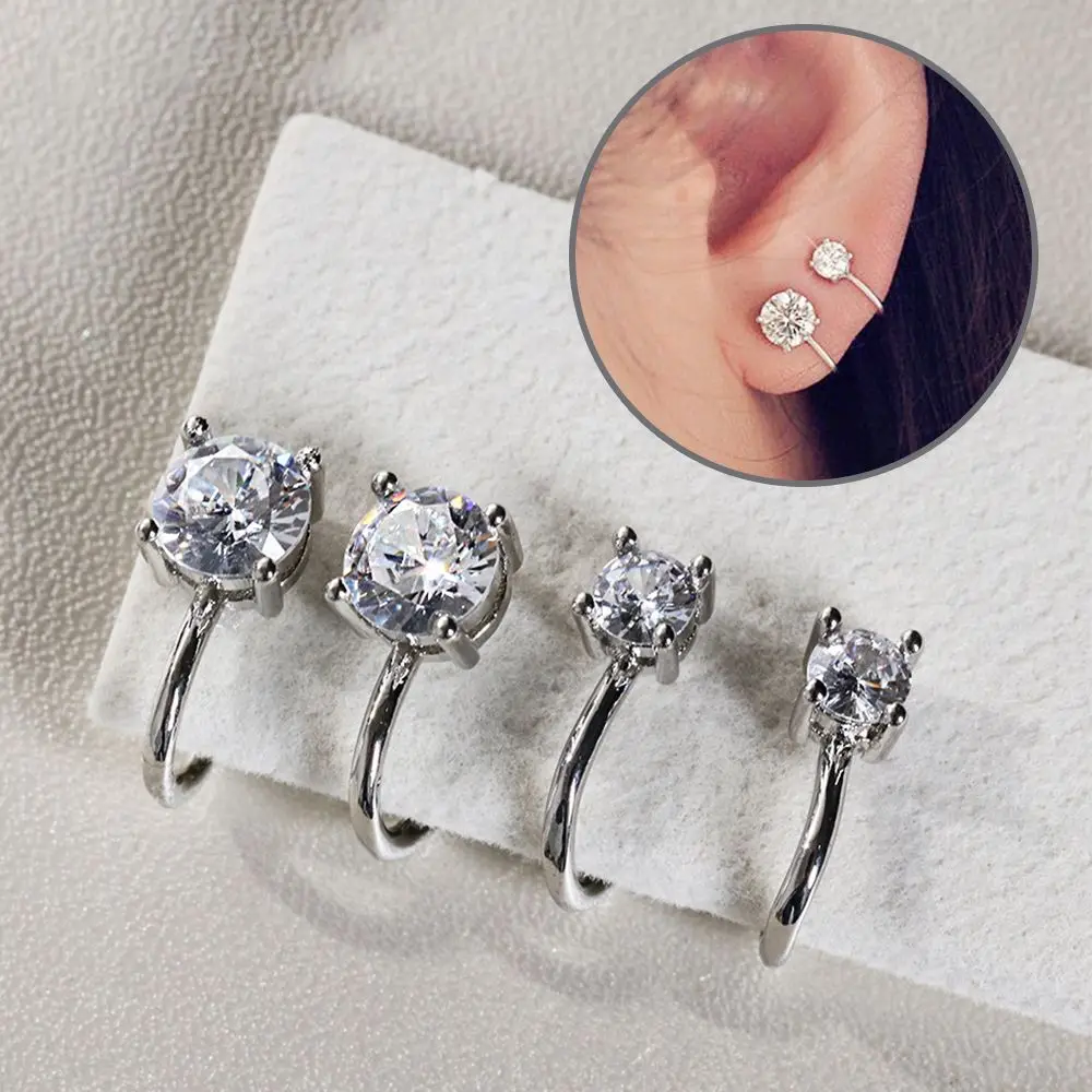 

New Women Men Jewelry Party Non Piercing Earrings Tragus Earrings No Pierced Zircon Ear Cuff