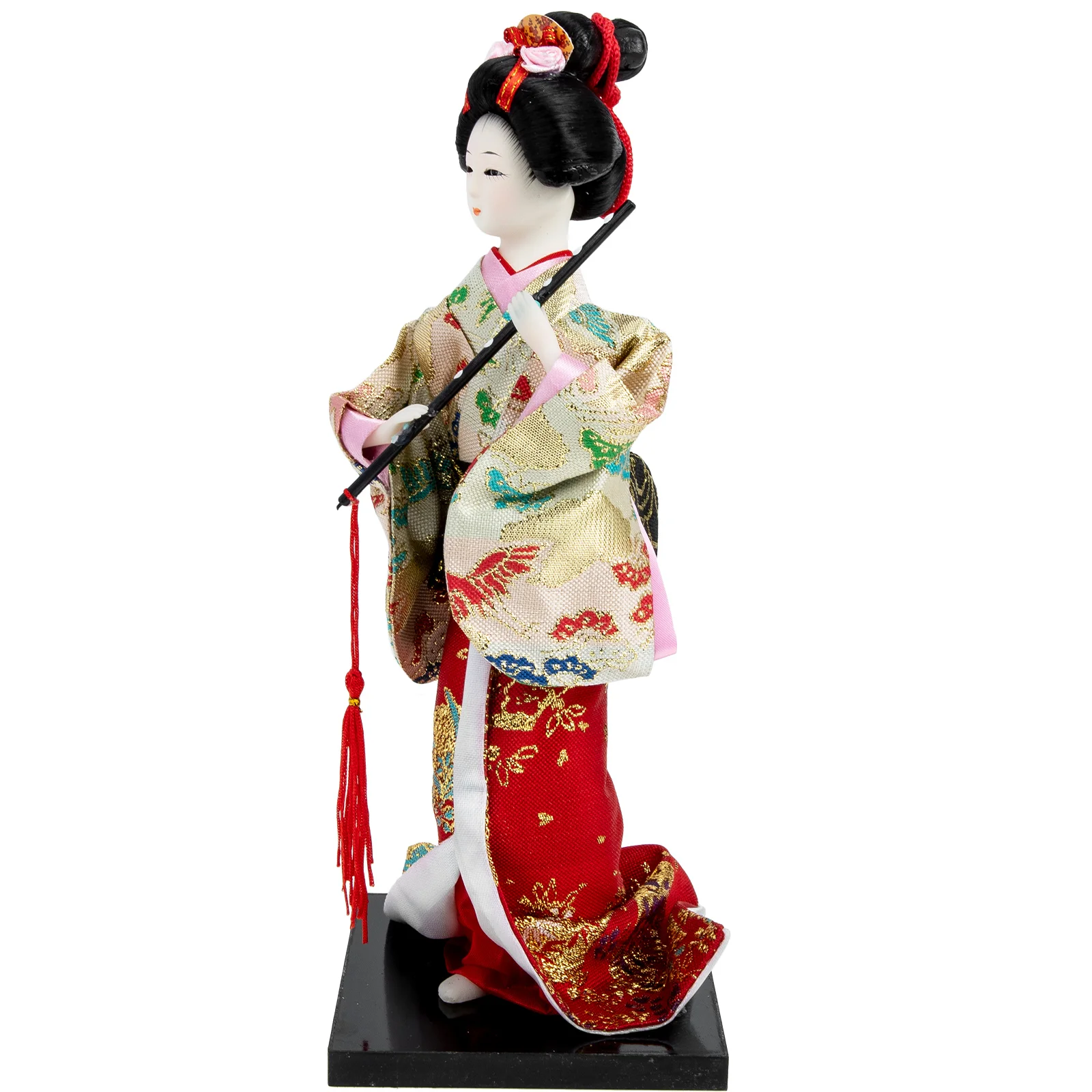 

Japanese Kokeshi Geisha Figurine Kimono Wooden Girl Wood Decor Girls Figurines Gifts Day Japan Set Toy Home Ornament Style